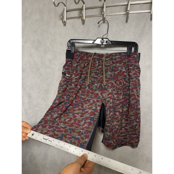 Lululemon Shorts Men 30X9 Active Performance Floral Drawstrings Packable Camo M - Picture 4 of 11